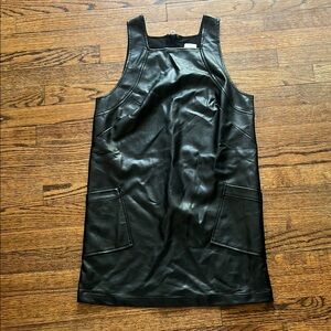 Anthropologie Leather Shift Dress